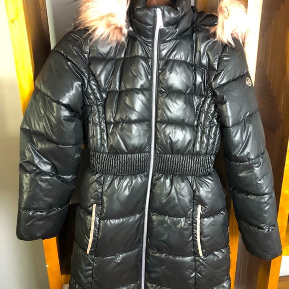 Michael Kors Girls Puffer with Fur Trim